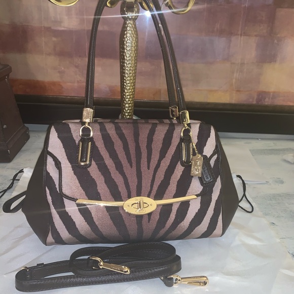 Coach zebra print satchel bag - Picture 8 of 8